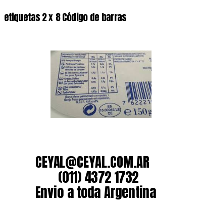 etiquetas 2 x 8 Código de barras