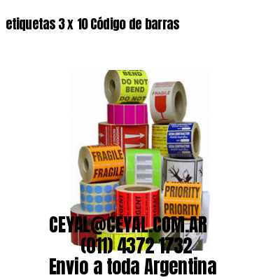 etiquetas 3 x 10 Código de barras
