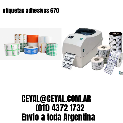 etiquetas adhesivas 670