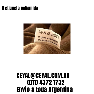 0 etiqueta poliamida