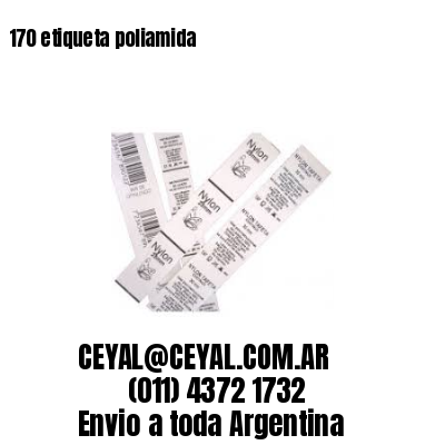 170 etiqueta poliamida
