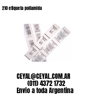 210 etiqueta poliamida