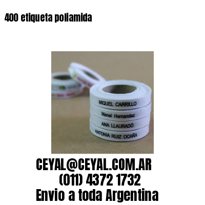 400 etiqueta poliamida