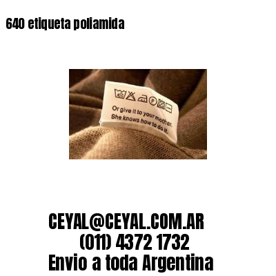 640 etiqueta poliamida