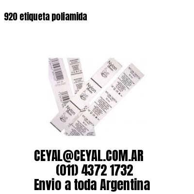 920 etiqueta poliamida