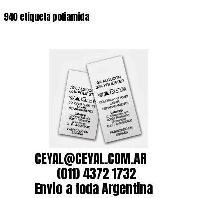 940 etiqueta poliamida