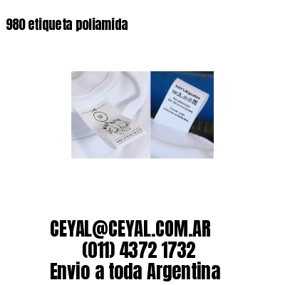980 etiqueta poliamida