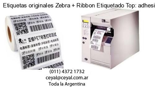 Etiquetas originales Zebra Ribbon Etiquetado Top: adhesivo ribbo