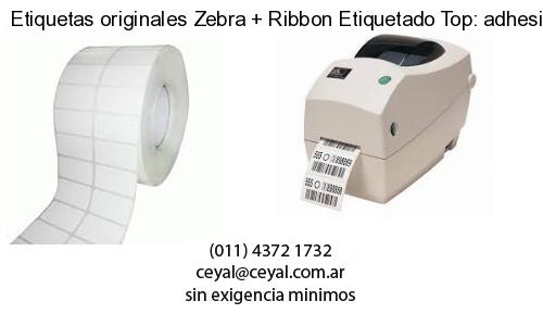 Etiquetas originales Zebra   Ribbon Etiquetado Top: adhesivo   ribbo