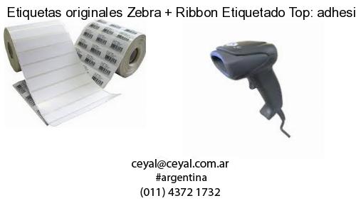 Etiquetas originales Zebra   Ribbon Etiquetado Top: adhesivo   ribbo