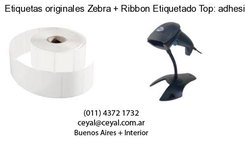 Etiquetas originales Zebra   Ribbon Etiquetado Top: adhesivo   ribbo