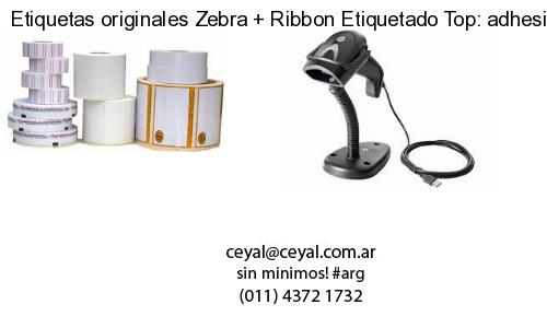 Etiquetas originales Zebra Ribbon Etiquetado Top: adhesivo ribbo