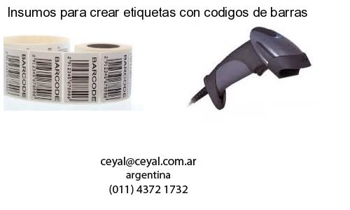 Insumos para crear etiquetas con codigos de barras