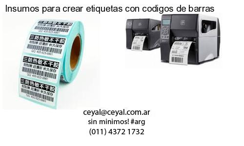 Insumos para crear etiquetas con codigos de barras