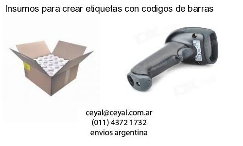 Insumos para crear etiquetas con codigos de barras