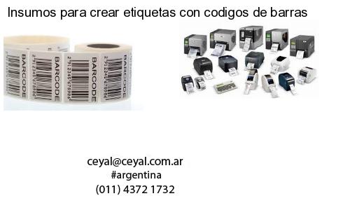 Insumos para crear etiquetas con codigos de barras