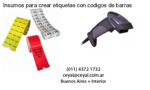 Insumos para crear etiquetas con codigos de barras