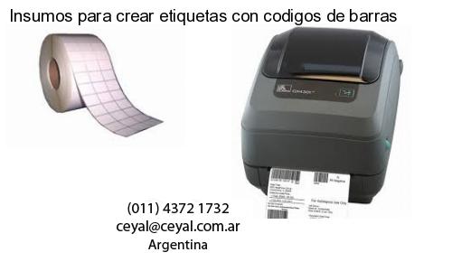 Insumos para crear etiquetas con codigos de barras