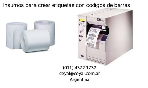 Insumos para crear etiquetas con codigos de barras