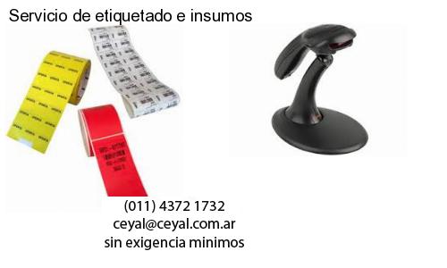 Servicio de etiquetado e insumos