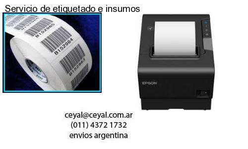Servicio de etiquetado e insumos