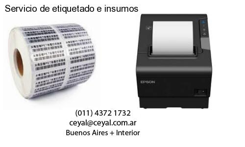 Servicio de etiquetado e insumos
