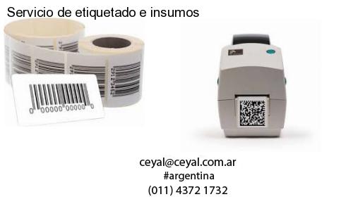 Servicio de etiquetado e insumos