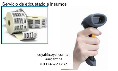 Servicio de etiquetado e insumos