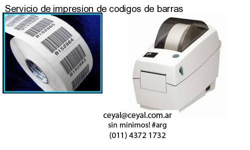 Servicio de impresion de codigos de barras