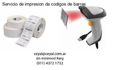 Servicio de impresion de codigos de barras