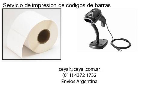 Servicio de impresion de codigos de barras