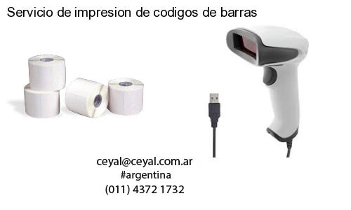 Servicio de impresion de codigos de barras
