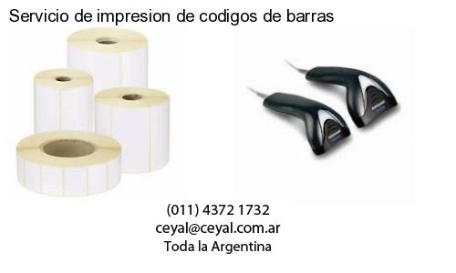 Servicio de impresion de codigos de barras