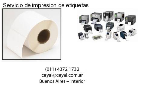 Servicio de impresion de etiquetas