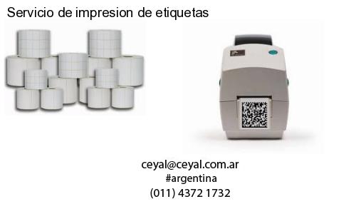 Servicio de impresion de etiquetas