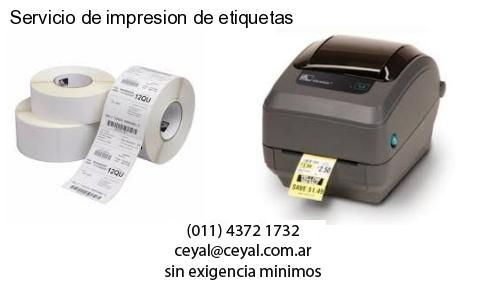 Servicio de impresion de etiquetas