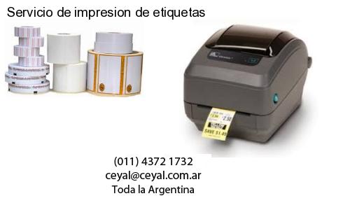 Servicio de impresion de etiquetas