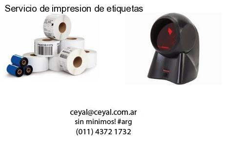 Servicio de impresion de etiquetas