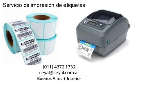 Servicio de impresion de etiquetas