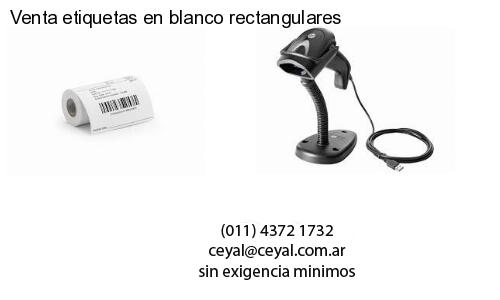 Venta etiquetas en blanco rectangulares