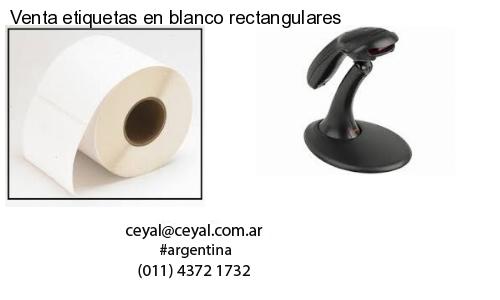 Venta etiquetas en blanco rectangulares