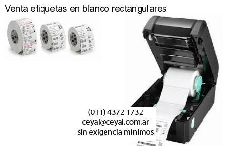 Venta etiquetas en blanco rectangulares