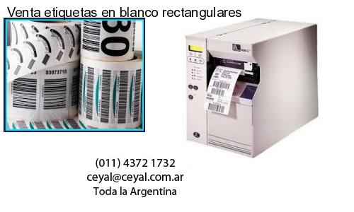 Venta etiquetas en blanco rectangulares