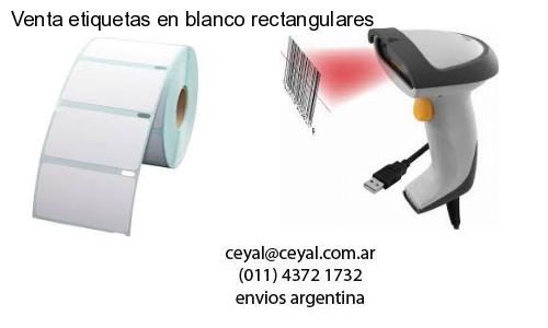 Venta etiquetas en blanco rectangulares