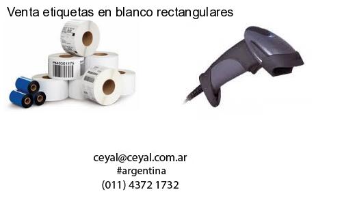 Venta etiquetas en blanco rectangulares
