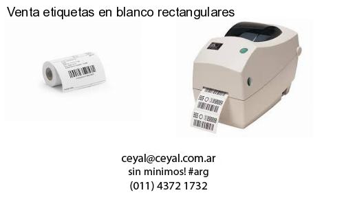 Venta etiquetas en blanco rectangulares