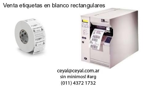 Venta etiquetas en blanco rectangulares