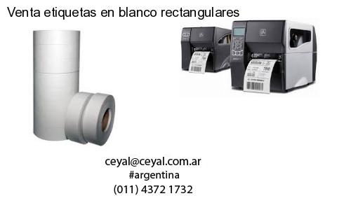 Venta etiquetas en blanco rectangulares