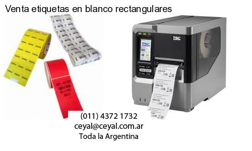 Venta etiquetas en blanco rectangulares