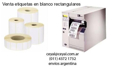 Venta etiquetas en blanco rectangulares